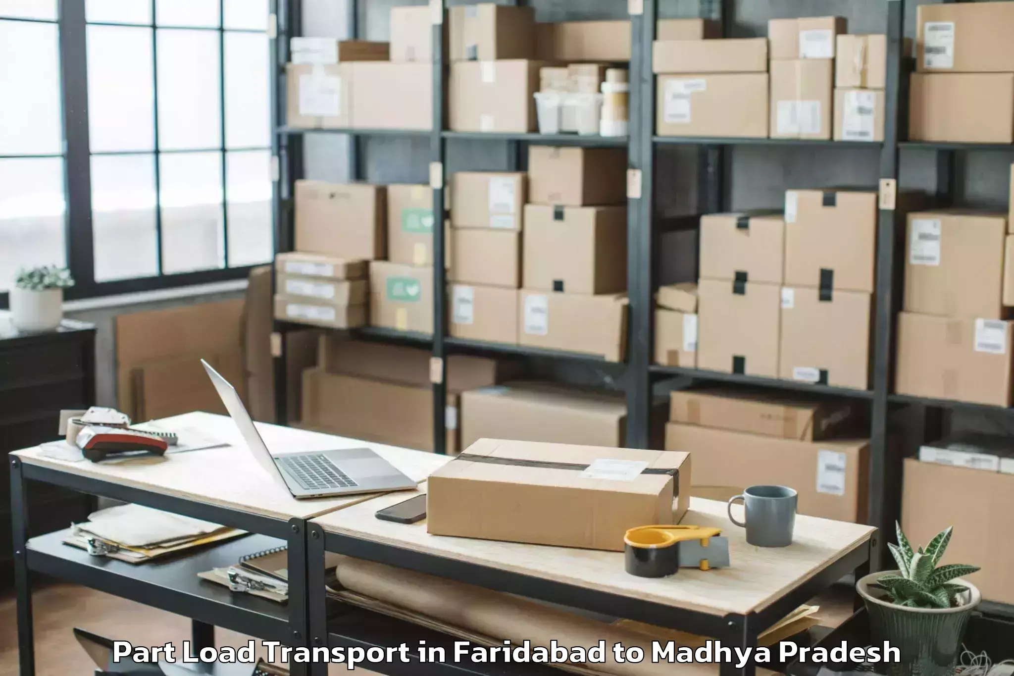 Discover Faridabad to Bhopal Airport Bho Part Load Transport